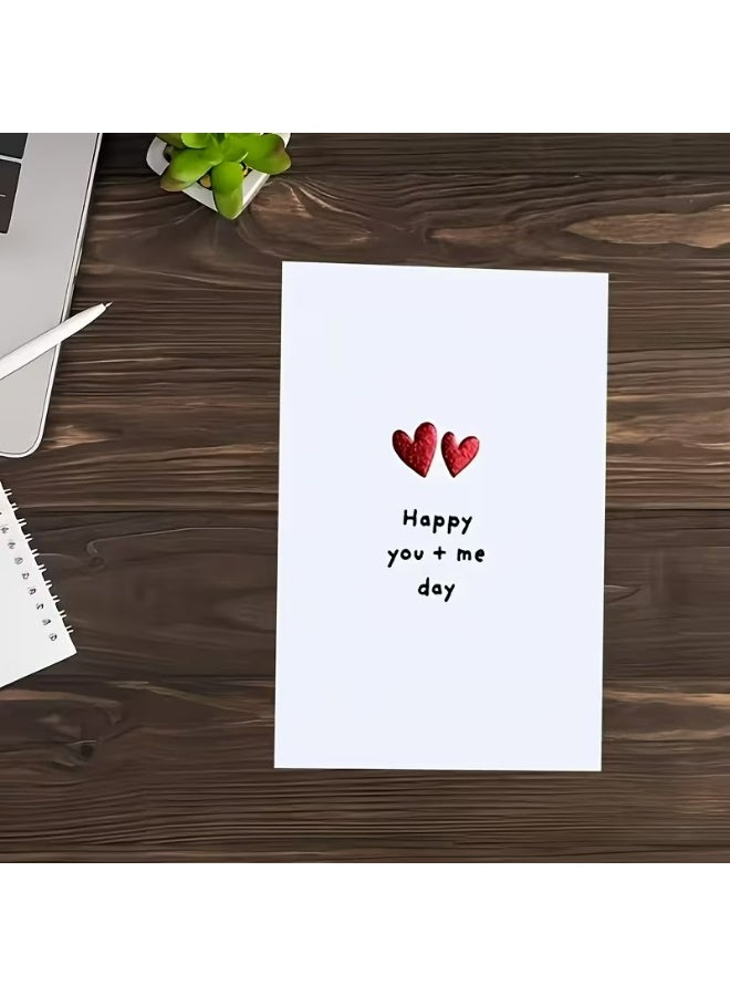 Kandid Cute Valentine's Card 1pc "Happy You + Me Day" (Heart) - Image 4